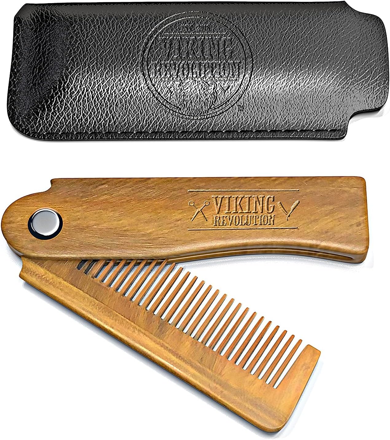 Peigne à barbe en bois pour homme : l'accessoire élégant pour un coiffage parfait de votre barbe et moustache