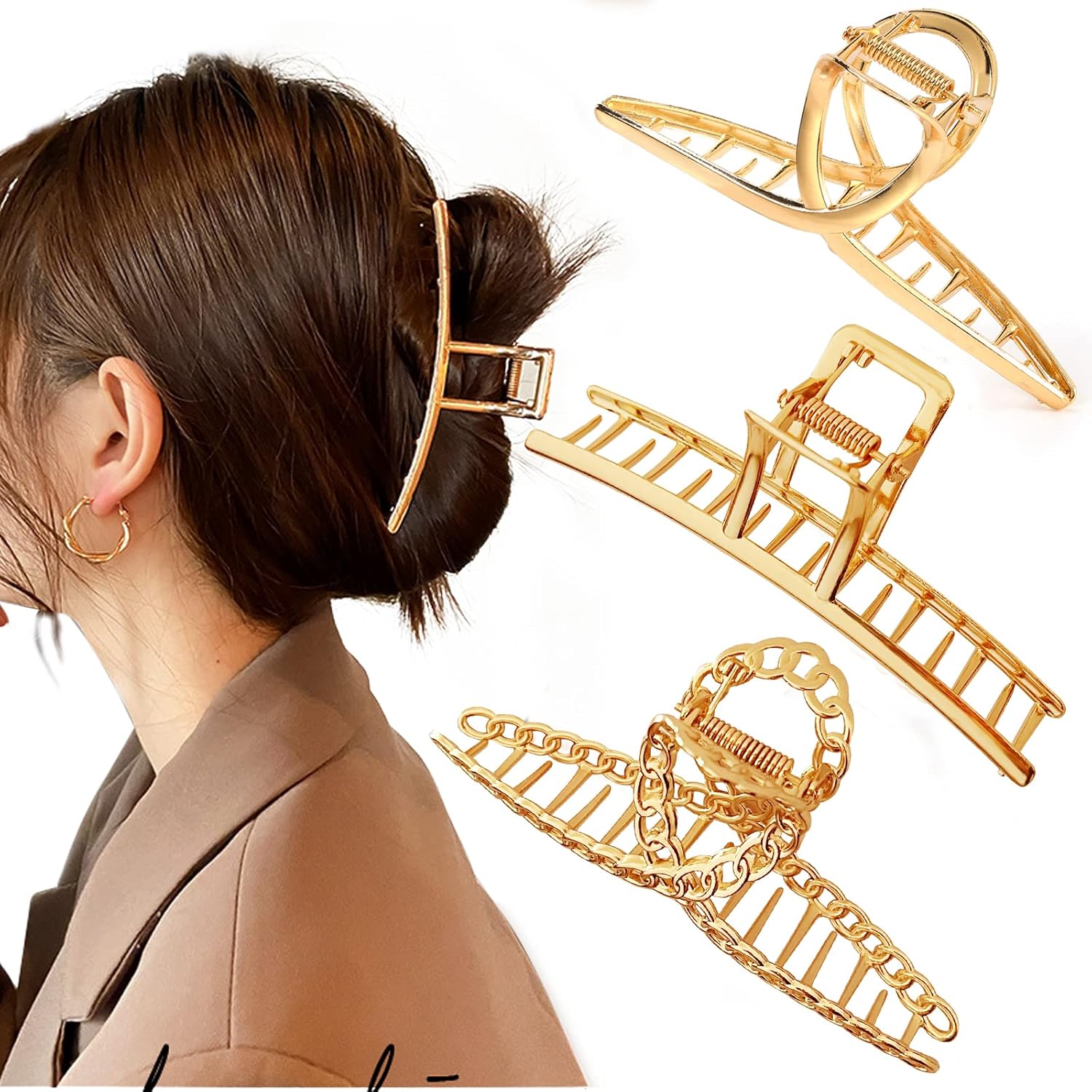 Pinces à cheveux antidérapantes : le choix parfait pour les cheveux épais et longs Accessoires de coiffure élégants pour femmes et filles à la recherche d'une prise puissante et durable