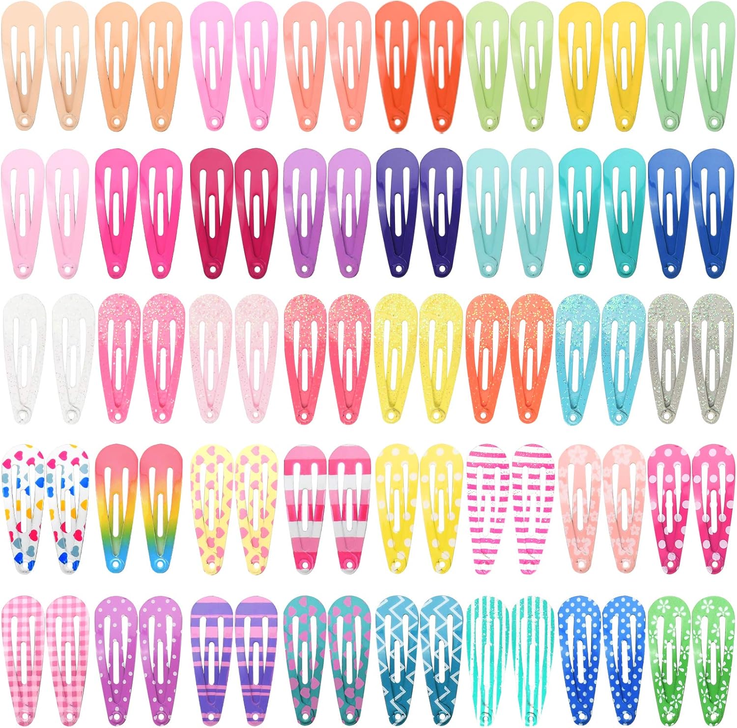 Barrettes cheveux colorées pour fille : 80 pièces de pinces métalliques élégantes et pratiques