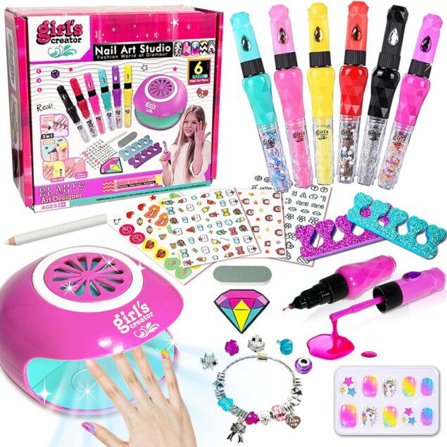 Kit manucure pour enfant : vernis colorés et jouets créatifs pour un cadeau d'anniversaire inoubliable