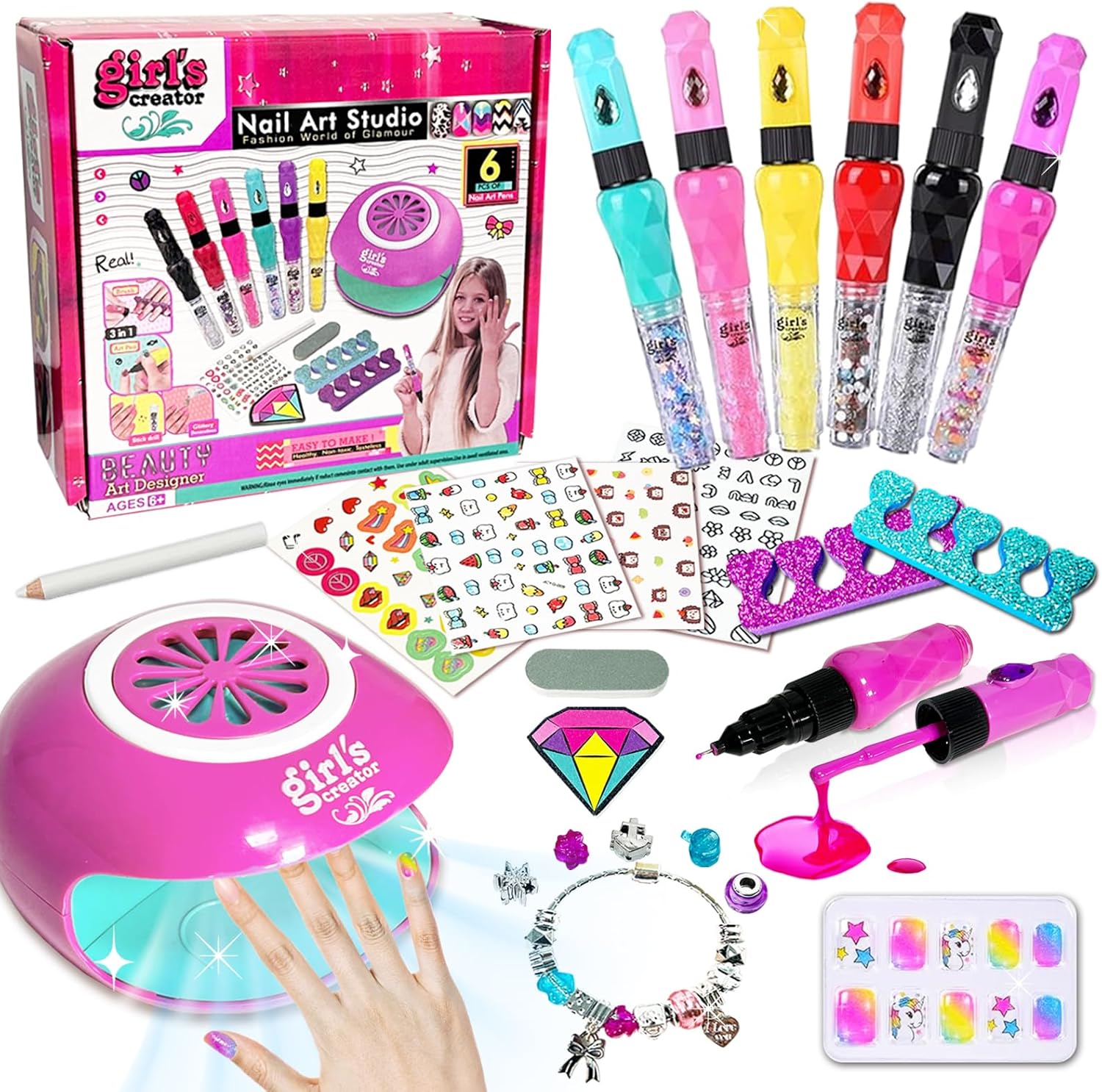 Kit manucure pour enfant : vernis colorés et jouets créatifs pour un cadeau d'anniversaire inoubliable