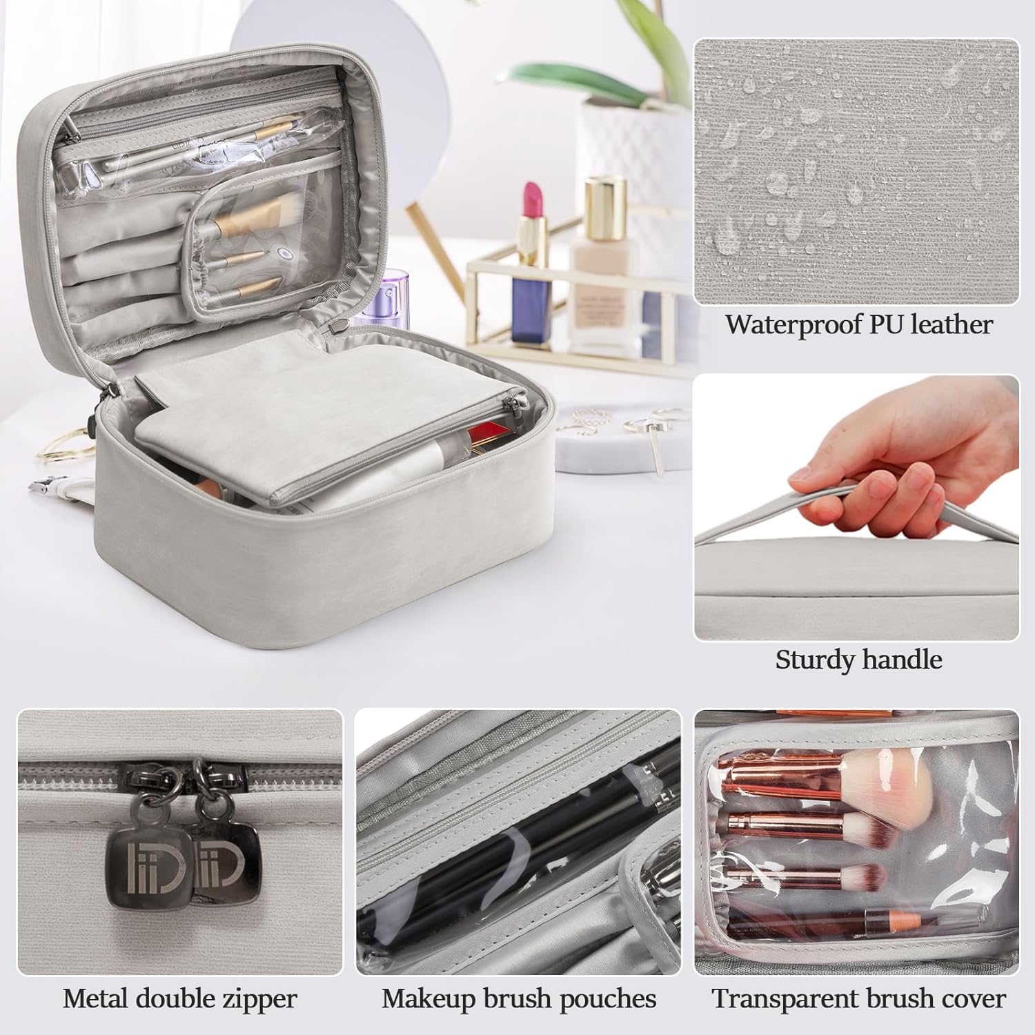 Trousse de toilette femme : élégance et grande capacité pour un voyage organisé – Image 3