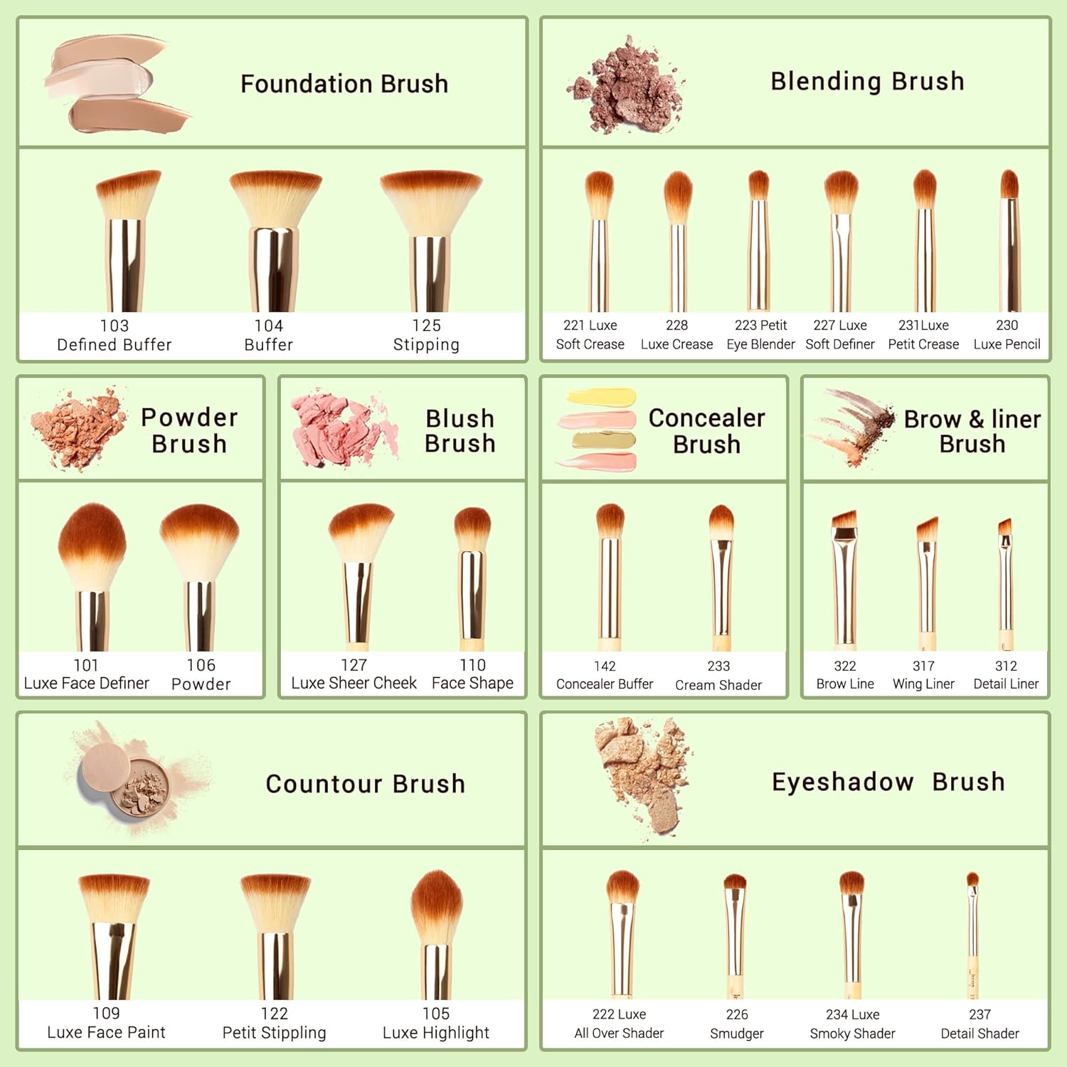 Pinceaux de maquillage professionnels en bambou : le set idéal pour les passionnées de beauté – Image 5
