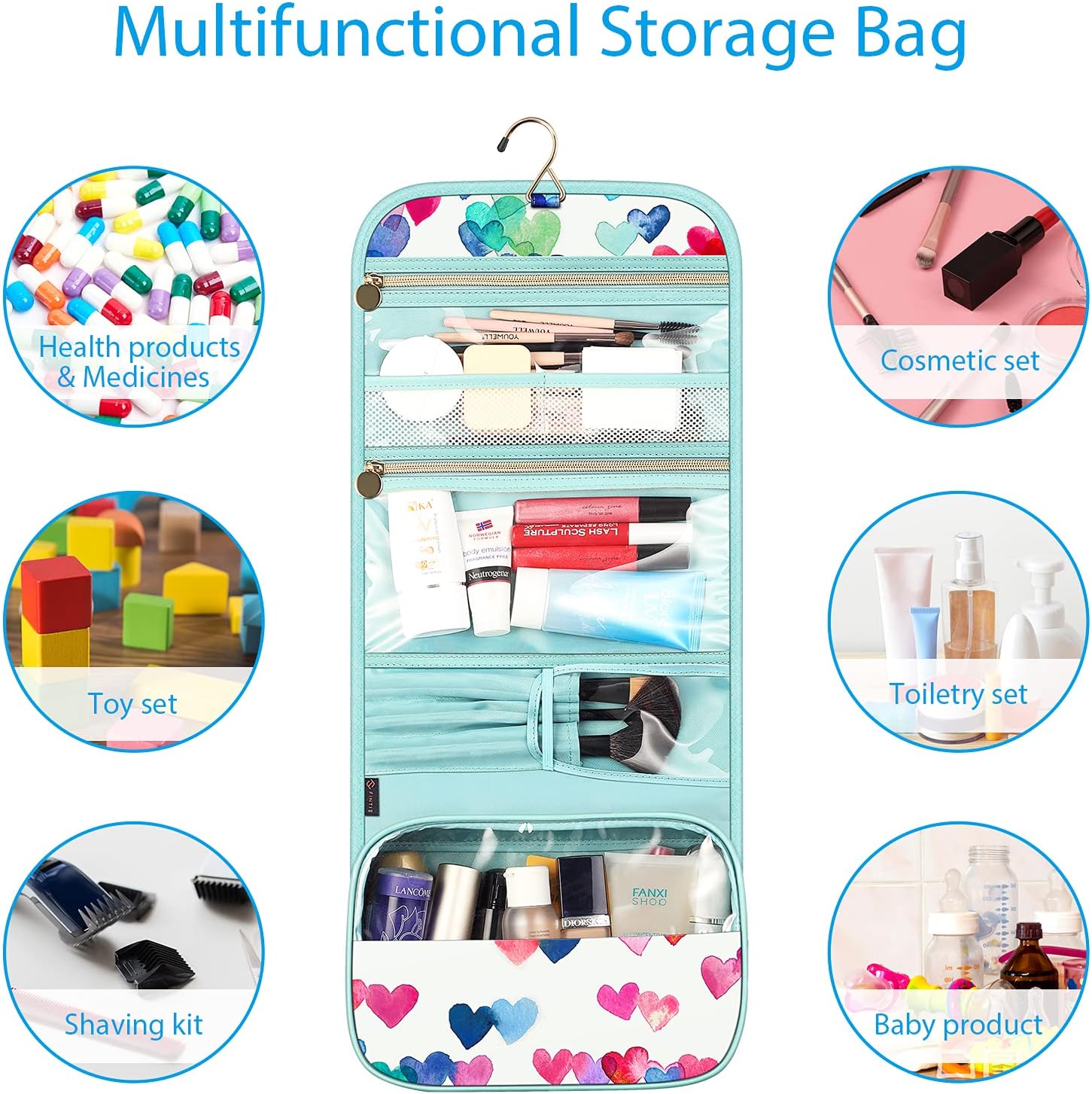 Grande trousse de maquillage étanche : l'organisateur de voyage idéal pour femmes et filles – Image 5