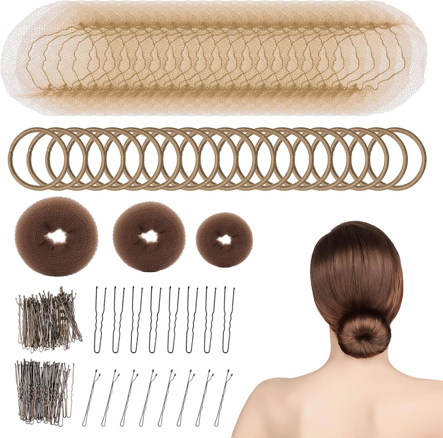 Accessoires de coiffure pour enfants et femmes : 183 pièces pour des chignons élégants et faciles à réaliser