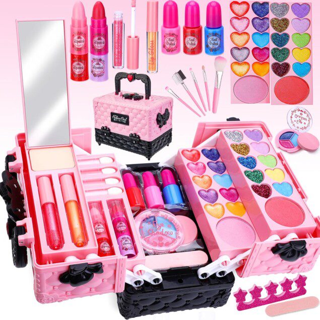 Ensemble de maquillage lavable pour enfants : le coffret idéal pour des heures de jeu créatif en toute sécurité