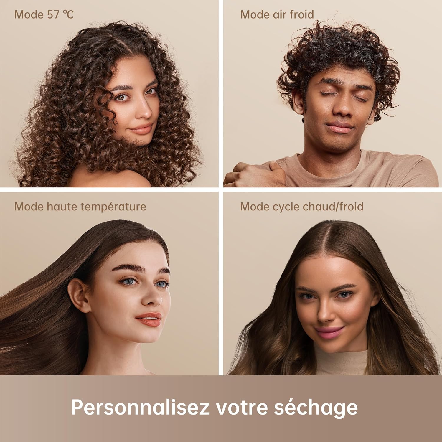 Sèche-cheveux professionnel pour un séchage rapide et efficace : découvrez le combo DREAME Hair Glory – Image 7