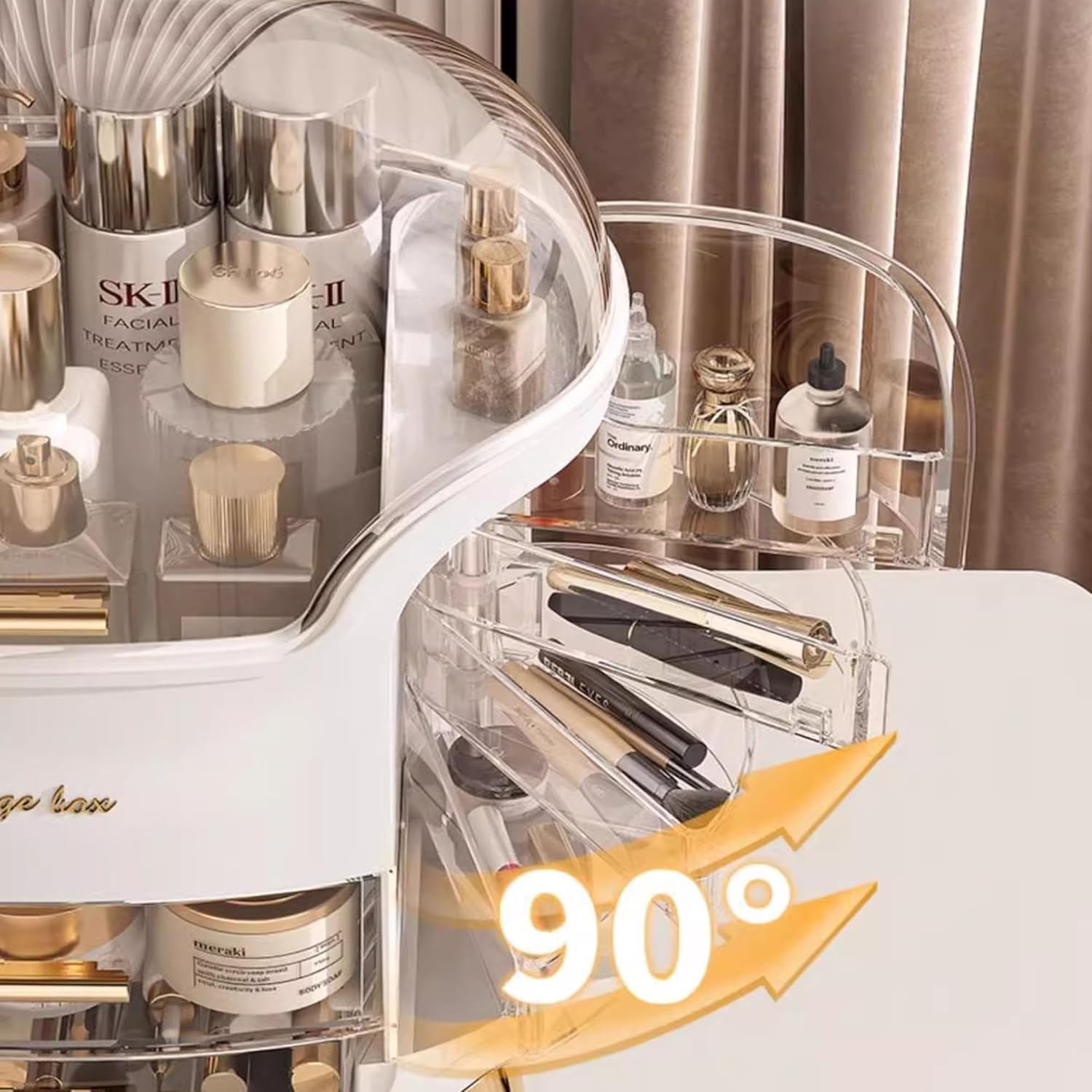 Organisateur de maquillage multifonctionnel : le rangement idéal pour skincare et bijoux dans votre salle de bain – Image 4