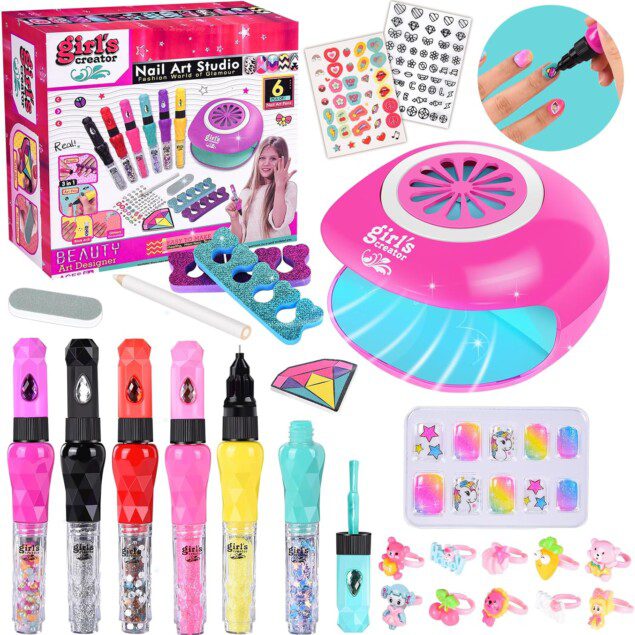 Kit manucure pour enfant : le cadeau idéal pour filles de 6 ans et plus   Offrez à votre petite artiste un kit de maquillage et de nail art complet pour des moments de créativité inoubliables