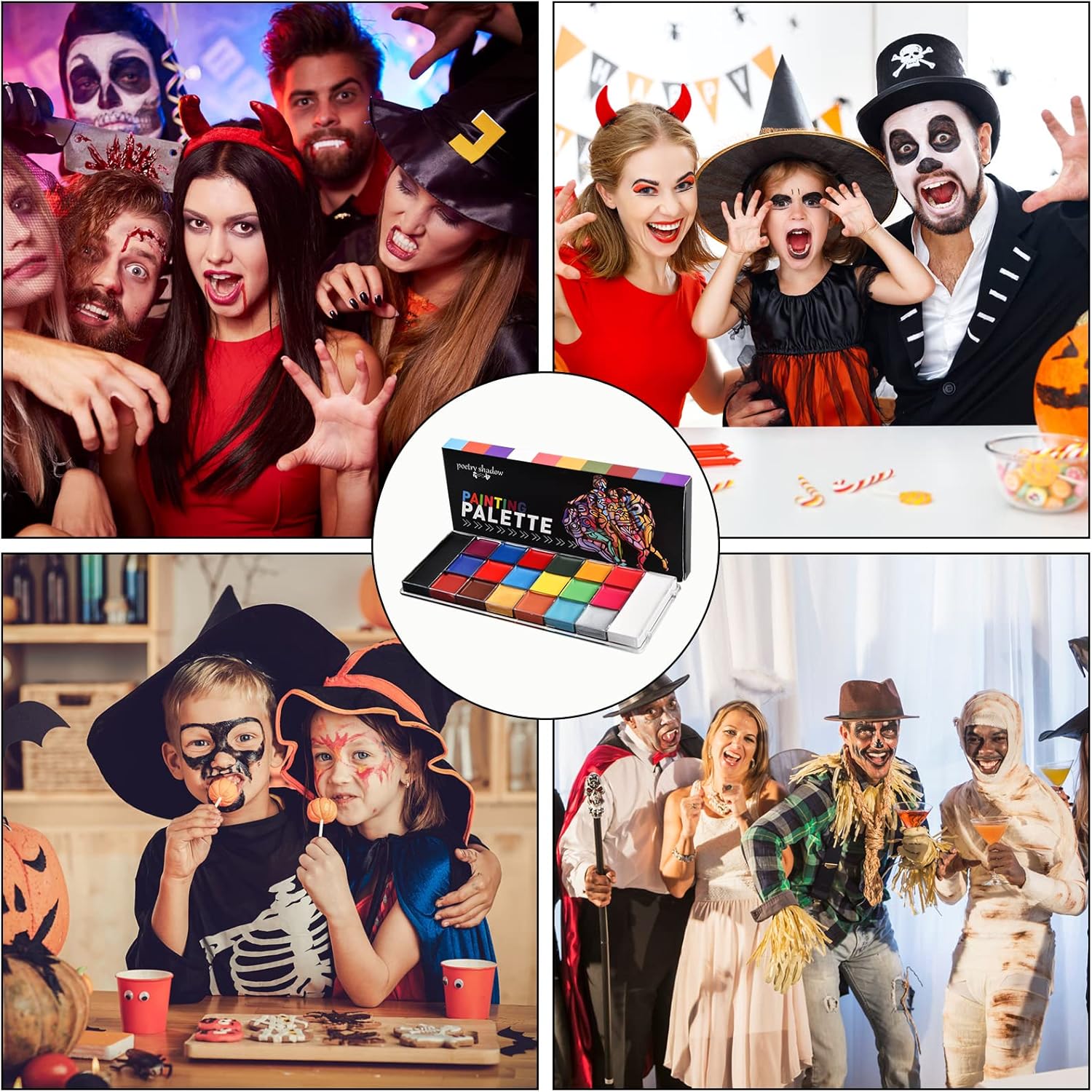 Peinture corporelle : 20 couleurs pour enfants et adultes, idéale pour le carnaval, Halloween et les soirées à thème – Image 7