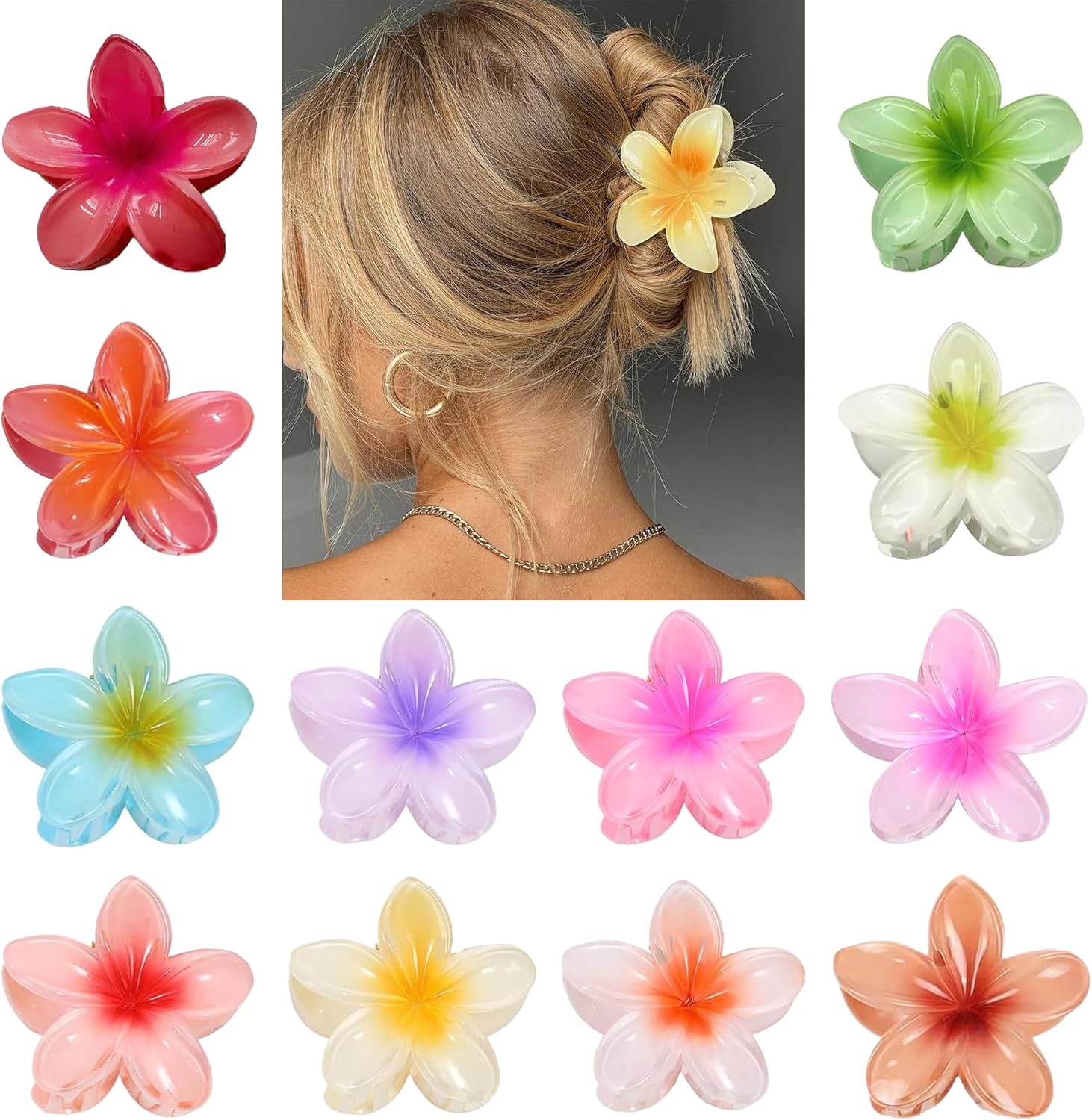 Pinces à cheveux en forme de fleur : le lot de 12 indispensables pour sublimer vos coiffures estivales