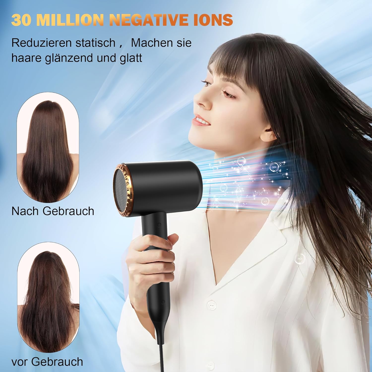 Sèche-cheveux professionnel ionique 2400 W : l'allié parfait pour des coiffures éclatantes et sans frisottis – Image 3