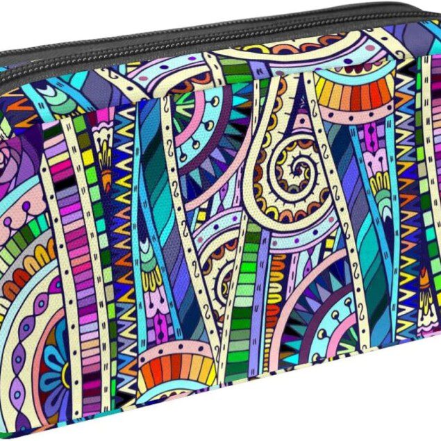 Trousse à crayons ethnique et géométrique : grande capacité pour les artistes en herbe