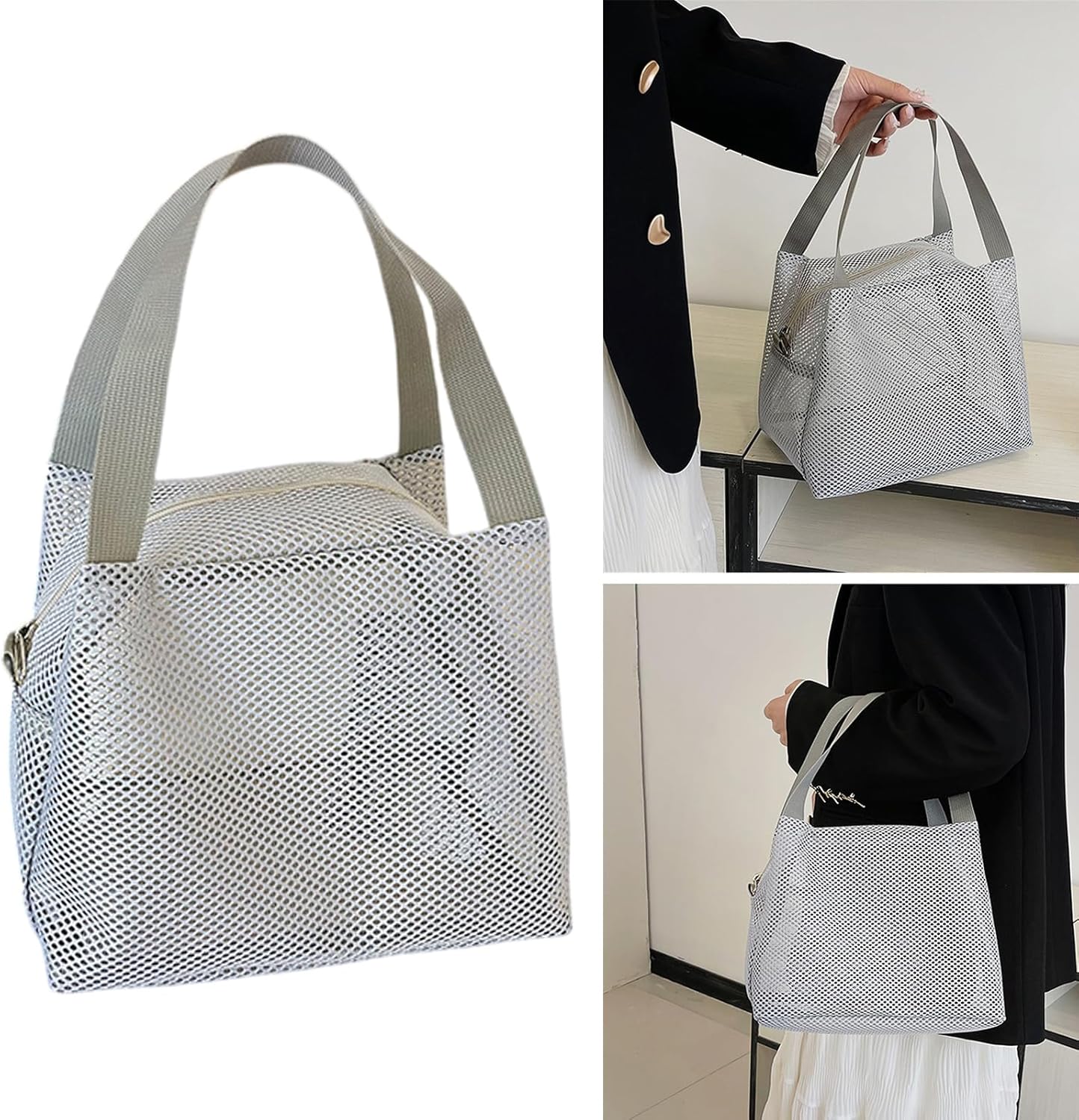 Trousse de toilette en maille : pratique et élégante pour femmes et filles, idéale pour organiser vos cosmétiques – Image 2