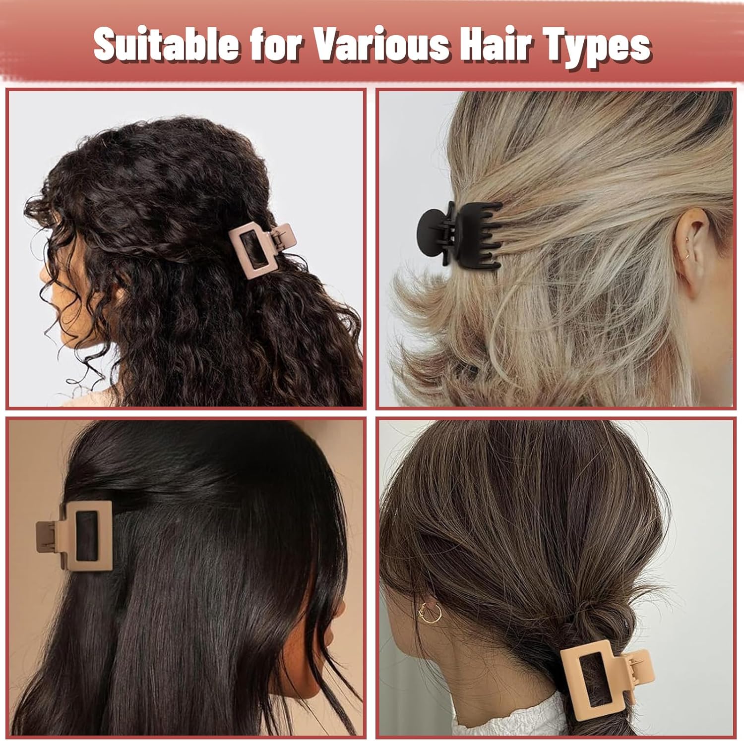 Pinces à cheveux antidérapantes : 8 pièces pour un maintien parfait des coiffures épaisses et fines – Image 3