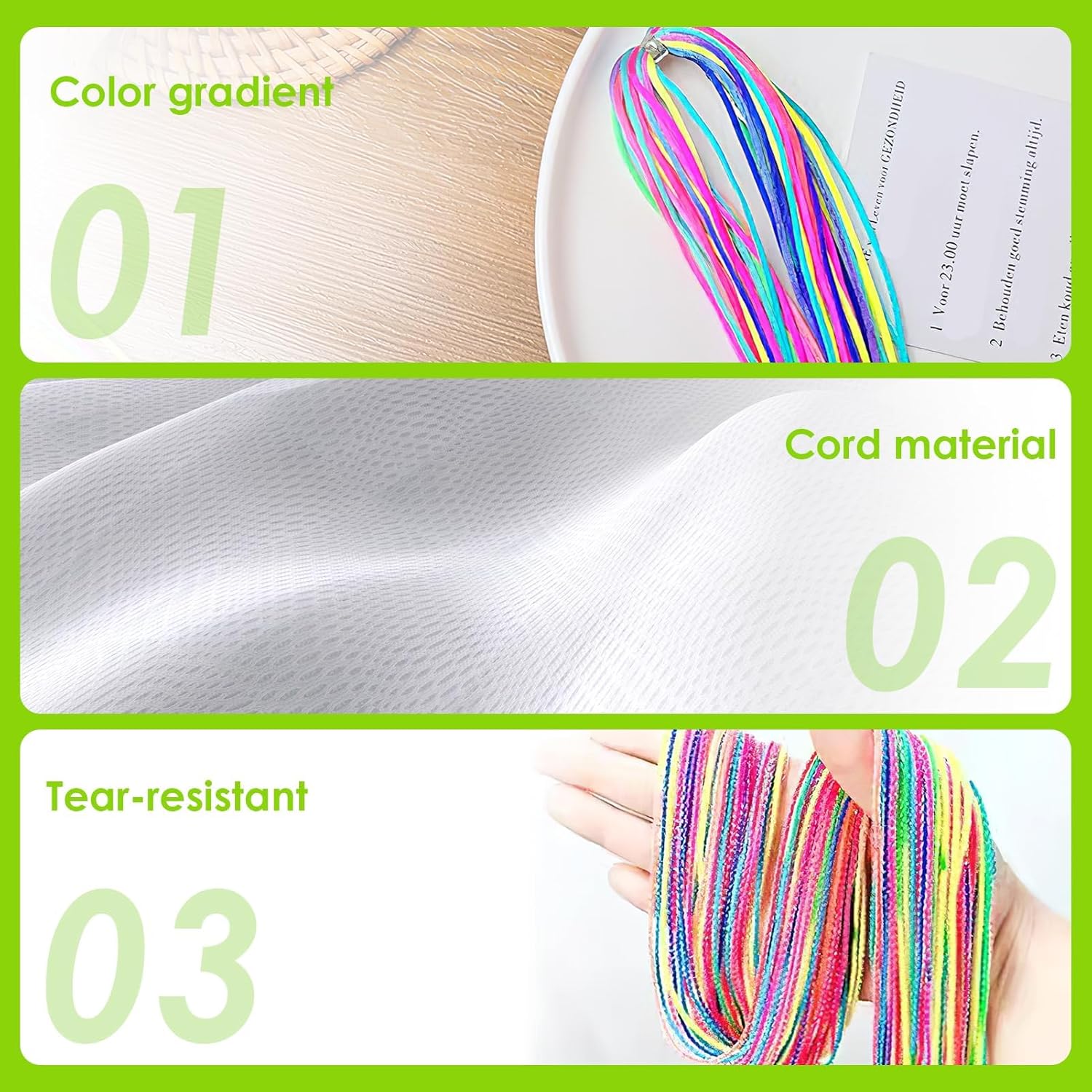 Cordes de cheveux colorées : 30 accessoires arc-en-ciel pour femmes et filles, idéaux pour vos tresses et vos fêtes – Image 6