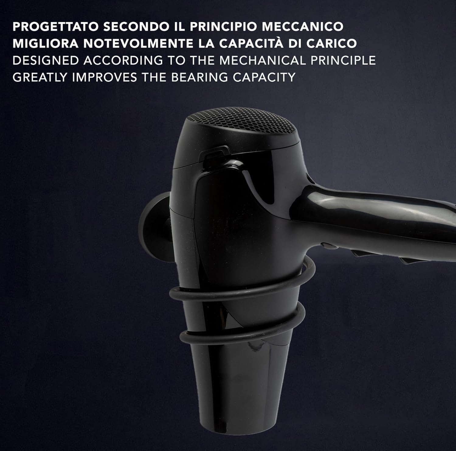 Porte-sèche-cheveux auto-adhésif mural : une solution élégante pour votre salle de bain sans perçage – Image 2