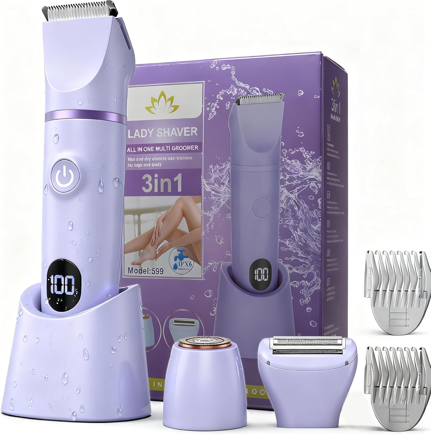 Rasoir Électrique XkuiHF 3 en 1 pour Femme - Douceur et Précision