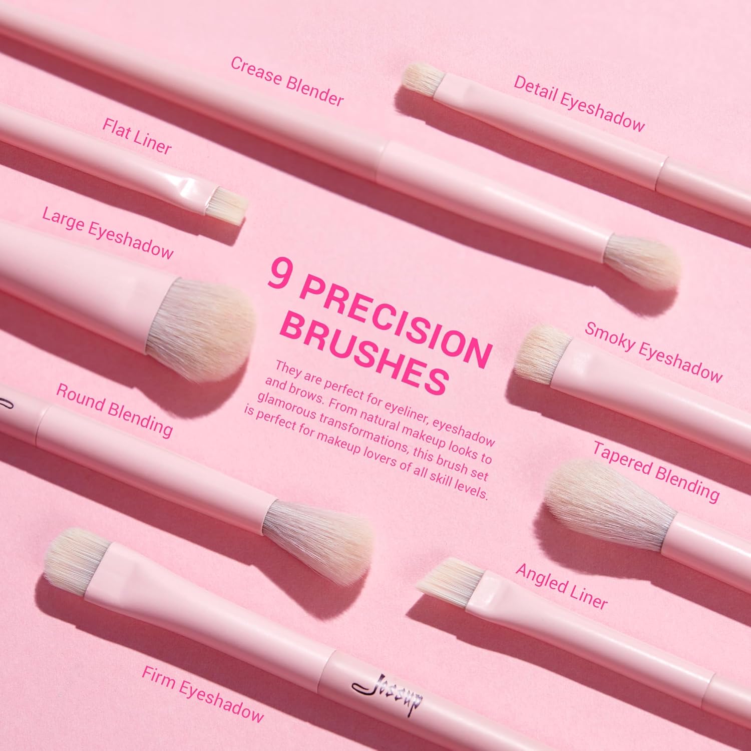 Pinceaux de maquillage rose : kit haut de gamme vegan pour un teint parfait Découvrez notre set de 14 pinceaux pour un maquillage professionnel Sous ce titre, vous pourriez ajouter une description qui met en avant l'élégance et la qualité des pinceaux, ainsi que leur utilisation facile pour les amateurs comme les professionnels. – Image 4