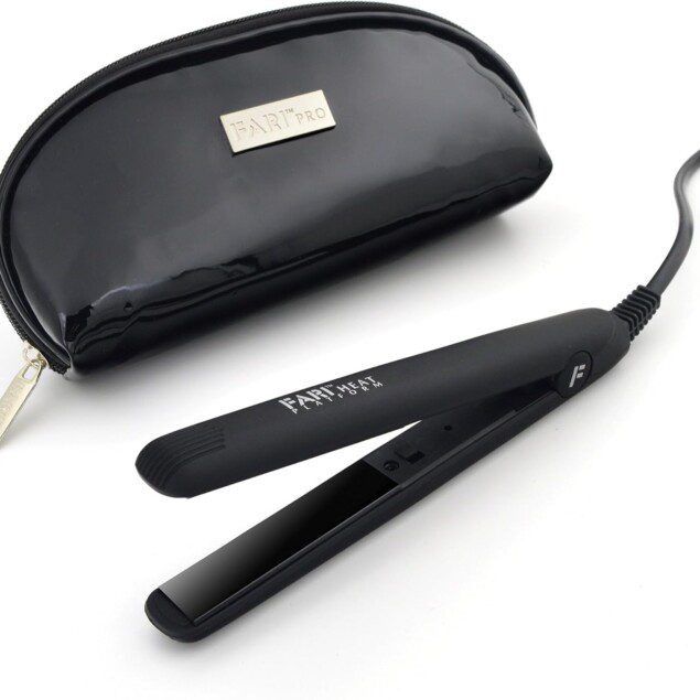 Fari Mini fer à lisser de voyage en céramique tourmaline : l'allié parfait pour des cheveux soyeux et lisses partout, pour les globetrotteuses