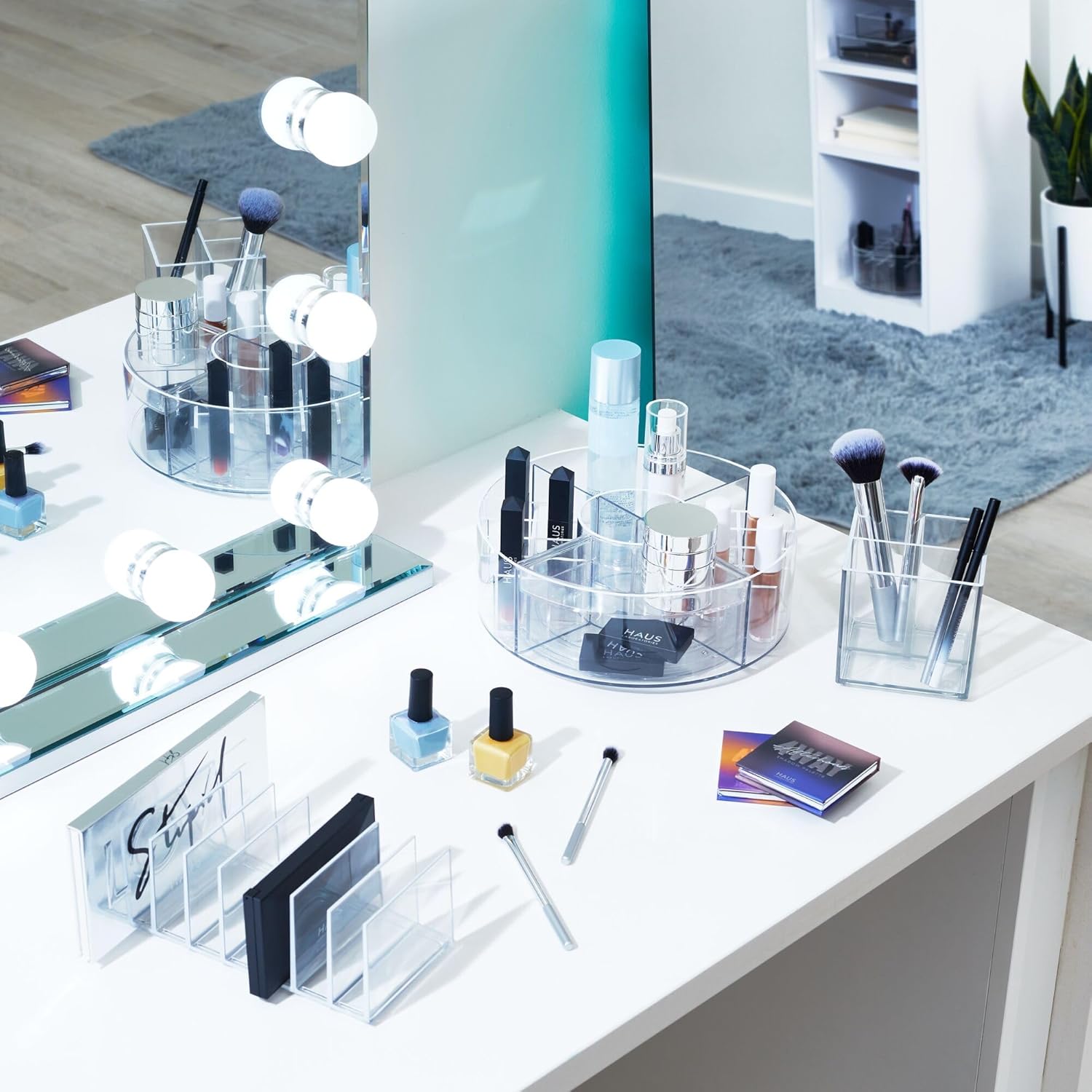 Organisateur de maquillage transparent : boîte de rangement avec 7 compartiments pour passionnées de beauté – Image 6