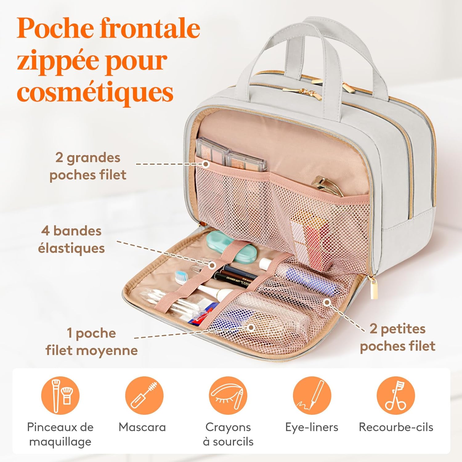 Trousse de toilette élégante pour les femmes : rangement pratique et esthétique lors de vos voyages – Image 4