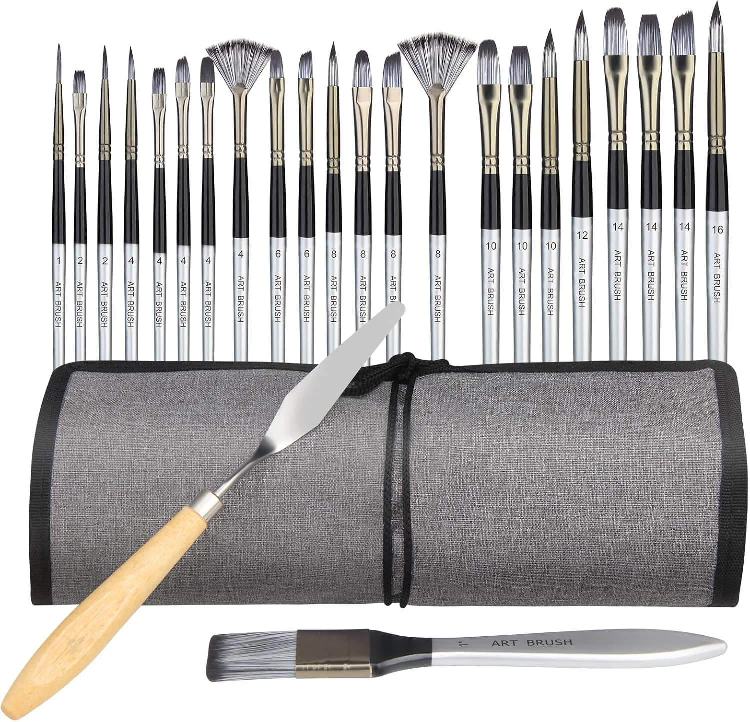 Set de 24 pinceaux acryliques pour artistes : élargissez vos horizons créatifs avec des outils de haute qualité