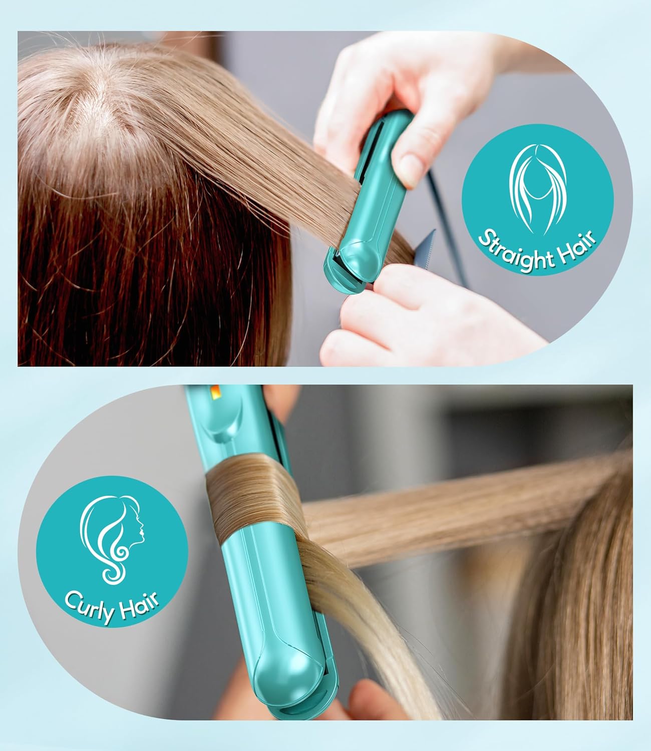 Mini fer plat céramique : l'outil idéal pour cheveux courts et franges bouclées en voyage – Image 2