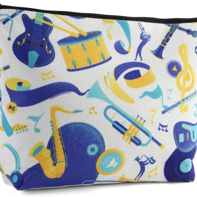 Pochette maquillage pour amateurs de musique : l'élégante trousse de toilette personnalisée idéale pour les festivals et anniversaires