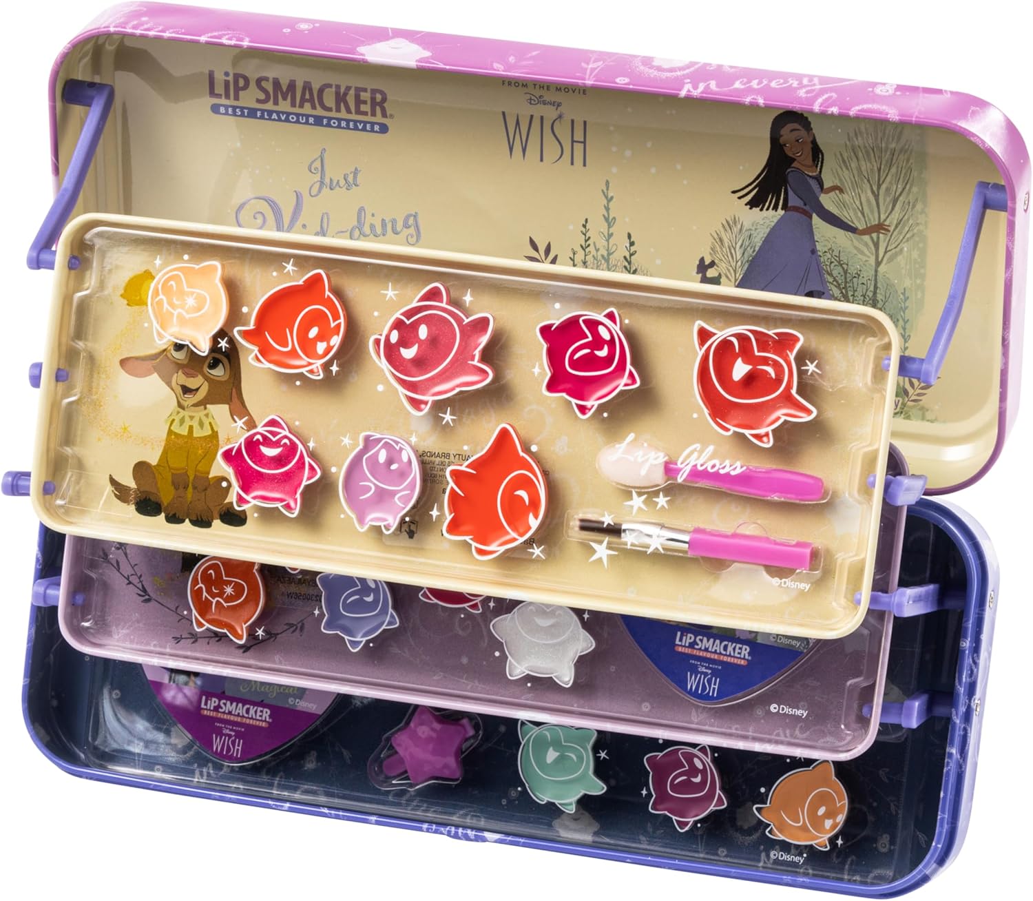 Ensemble de maquillage pour enfants : le coffret beauté inspiré par Disney Wish avec brillants à lèvres et fards à paupières pour des heures de créativité – Image 5