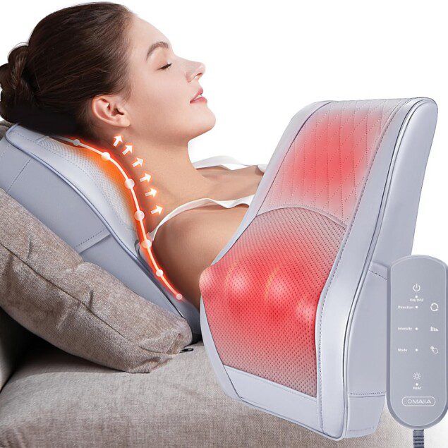 Masseur cervical avec coussin chauffant : soulagez vos douleurs musculaires pour un confort optimal   Idéal comme cadeau pour hommes et femmes, parfait pour détendre le cou, les épaules, le dos, les jambes et les pieds