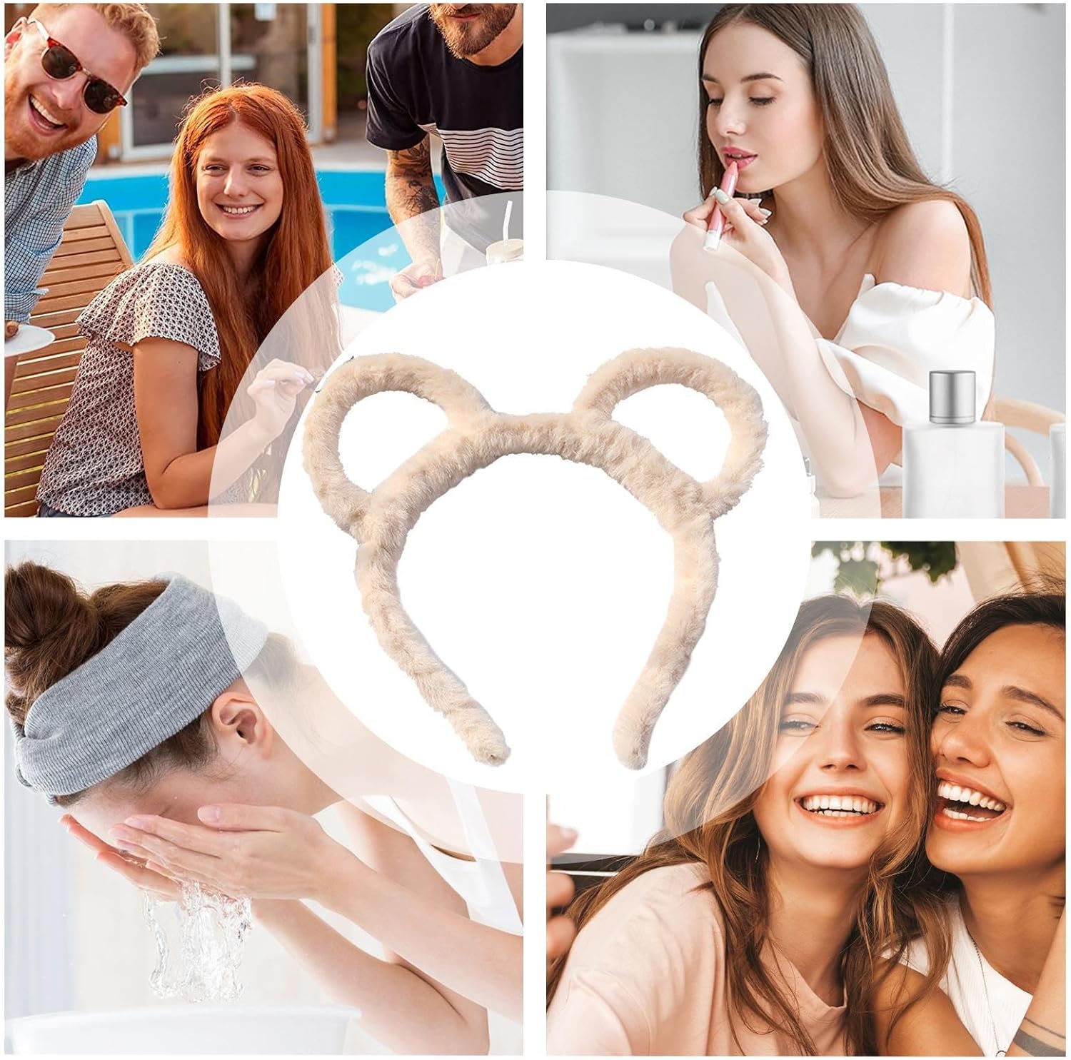 Bandeau de beauté pour le lavage du visage : un accessoire mignon et pratique pour un maquillage parfait – Image 4
