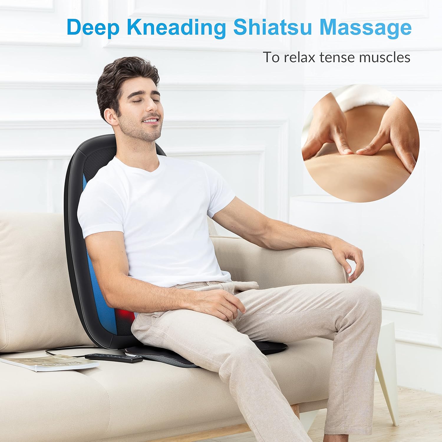 Masseur de Dos Shiatsu Chaleur : Soulagement Complet – Image 2