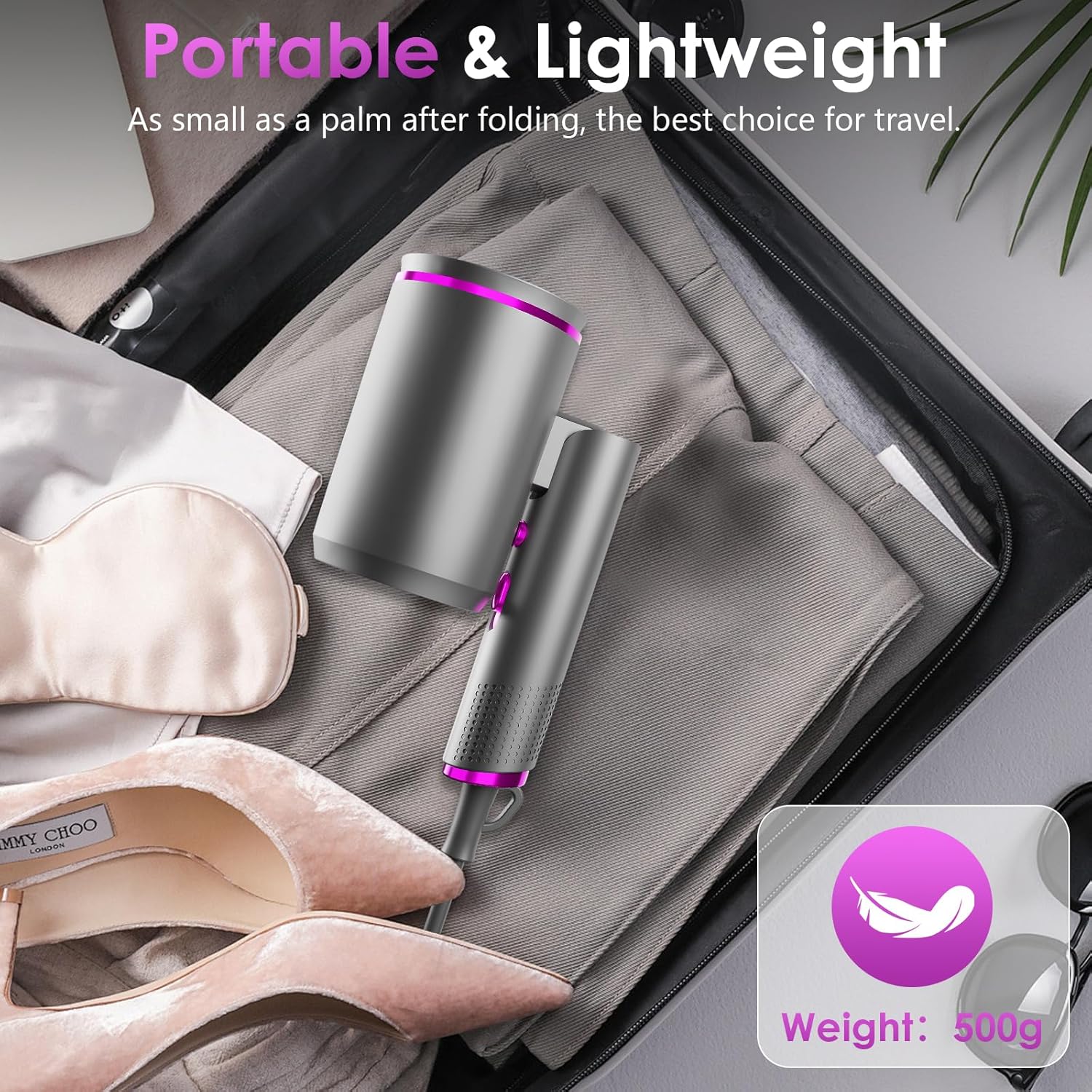 Sèche-cheveux professionnel 2400W : l'outil idéal pour un coiffage parfait à domicile et en voyage – Image 6