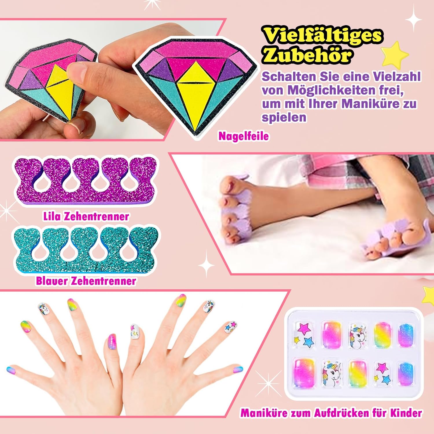Kit manucure pour enfant : vernis colorés et jouets créatifs pour un cadeau d'anniversaire inoubliable – Image 3