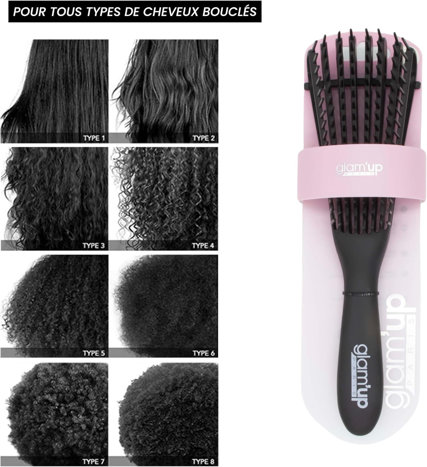 Brosse à cheveux démêlante : l'alliée parfaite pour les cheveux bouclés et frisés Obtenez des boucles définies et sans nœuds sur cheveux mouillés ou humides – Image 2
