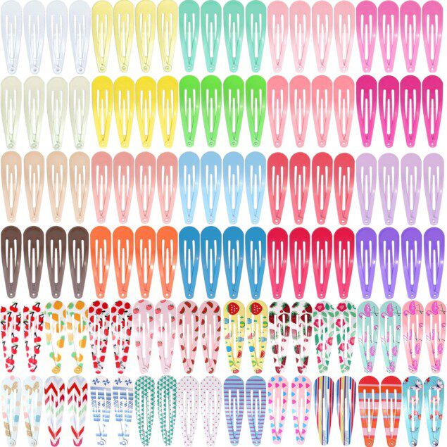 Barettes cheveux colorées pour fille : 120 pièces en métal pour un style unique et ludique
