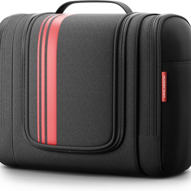 Trousse de toilette XXL pour homme et femme : 9L de rangement avec crochet à suspendre, idéale comme vanity de voyage ou trousse de maquillage pour un style toujours impeccable