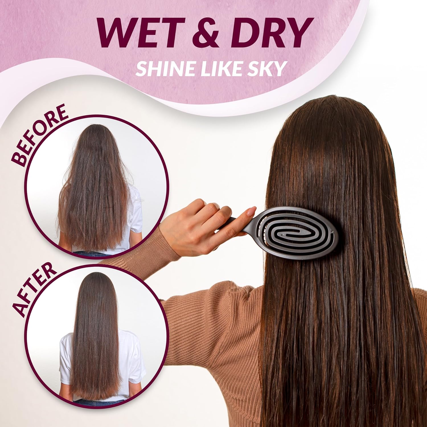 Brosse cheveux démêlante magique : le choix idéal pour les cheveux longs et fragiles – Image 5