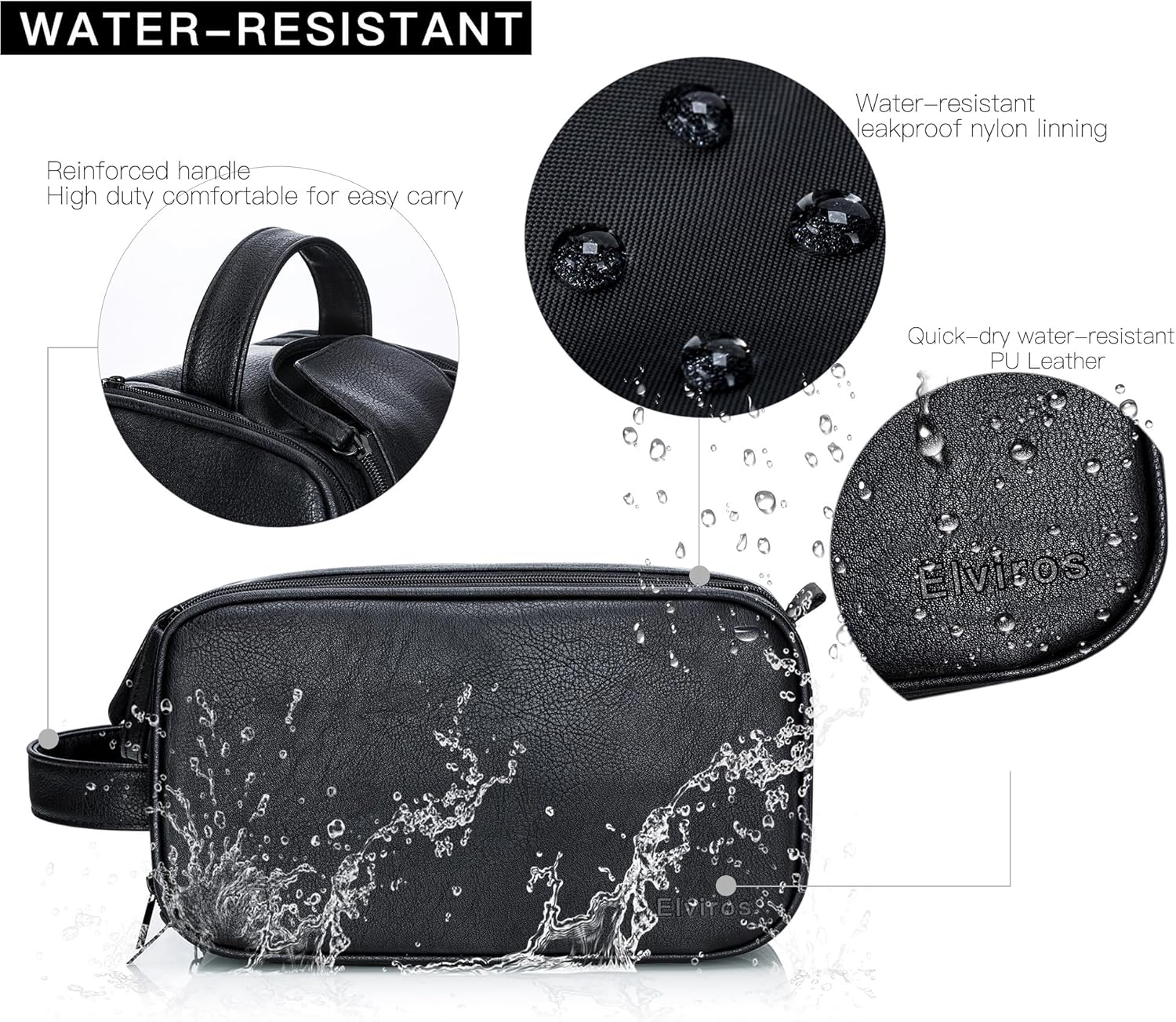Trousse de Toilette Homme Imperméable et Spacieuse – Image 4