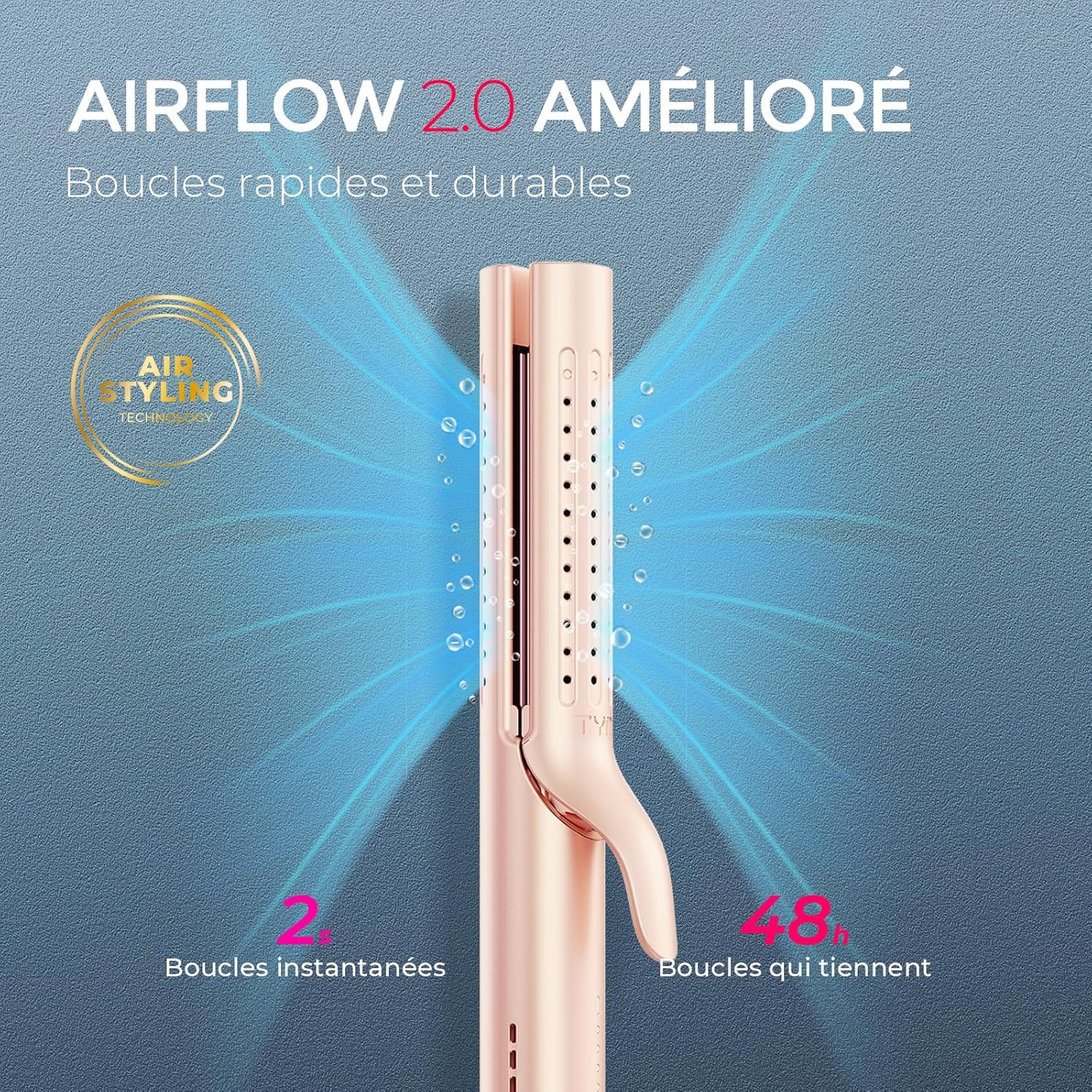 Lisseur boucleur 2 en 1 pour des cheveux lisses et bouclés en un clin d'œil : profitez d'un lissage rapide et de boucles durables – Image 2