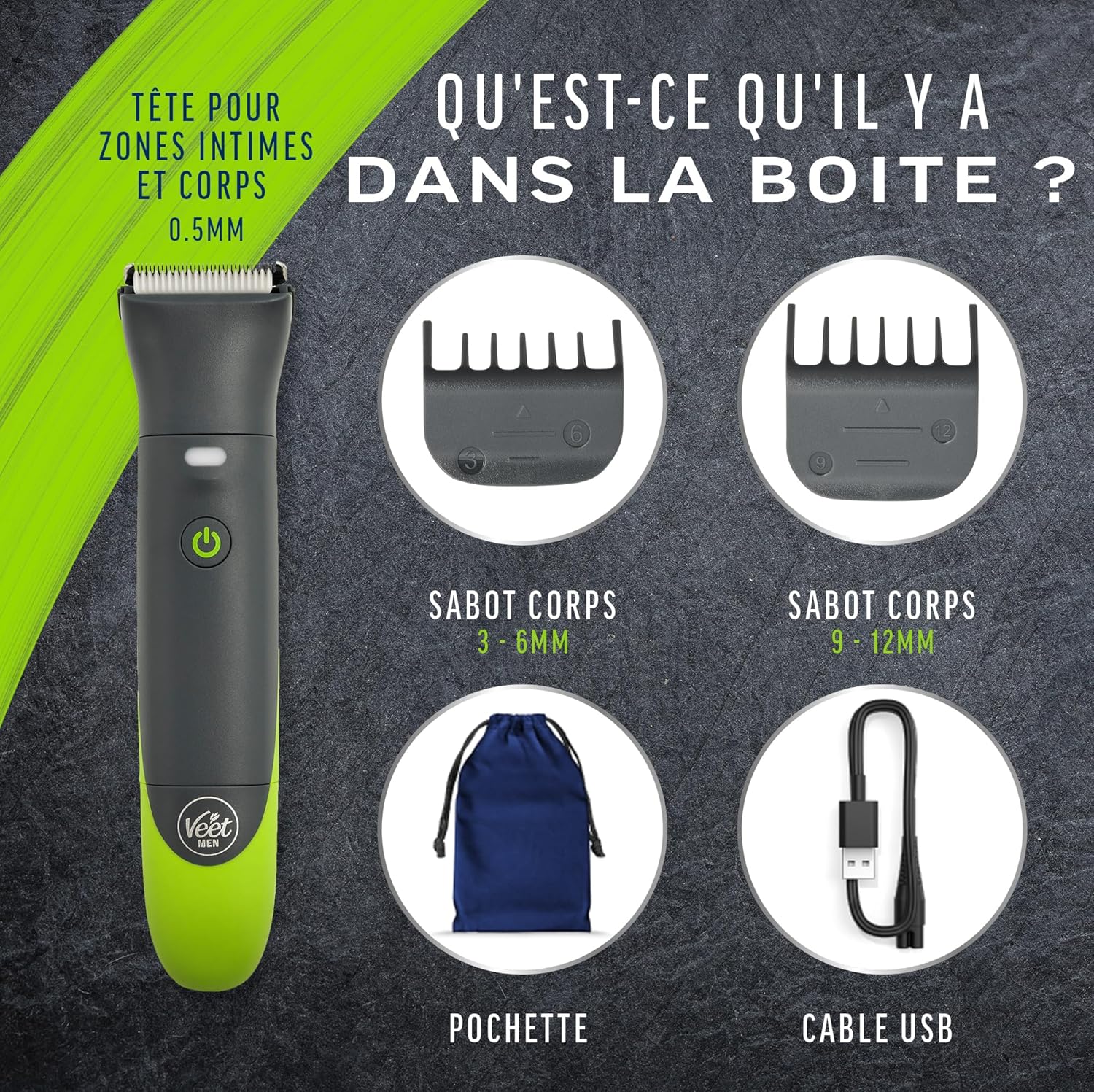Tondeuse intime pour homme : rasoir électrique multi-usage 100% étanche pour un confort optimal – Image 5