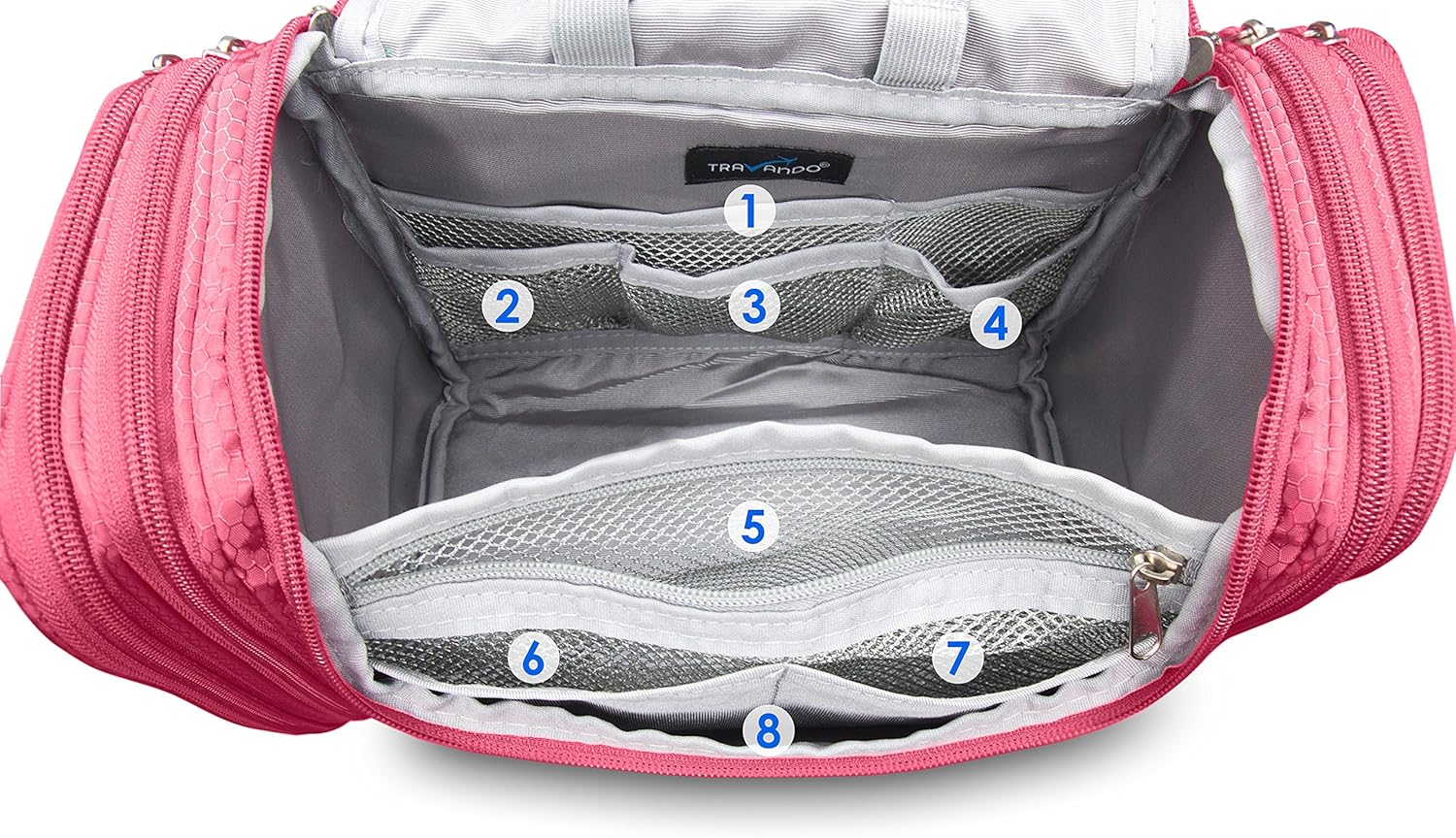 Trousse de toilette femme grand format : le sac de voyage pratique pour organiser vos cosmétiques et produits de beauté – Image 3