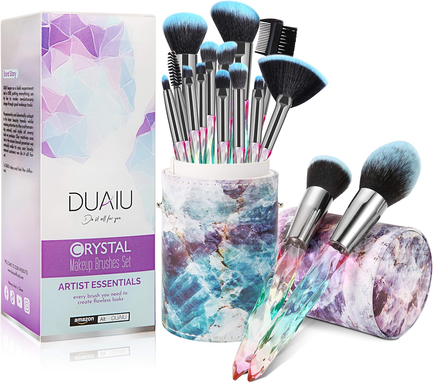 Pinceaux de maquillage premium pour maquilleurs exigeants : 15 pièces en poils synthétiques pour un résultat professionnel