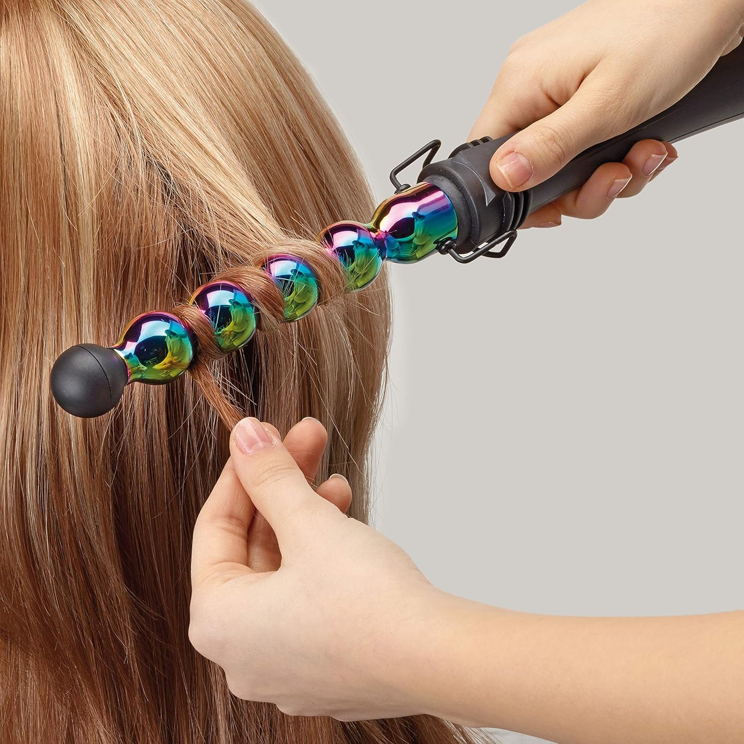 Fer à friser professionnel : des vagues larges et étroites pour un style élégant et durable Transformez votre coiffure avec le fer à friser à pointe résistante à la chaleur, idéal pour un flou de mouvement long et une réduction de l'électrostaticité – Image 2