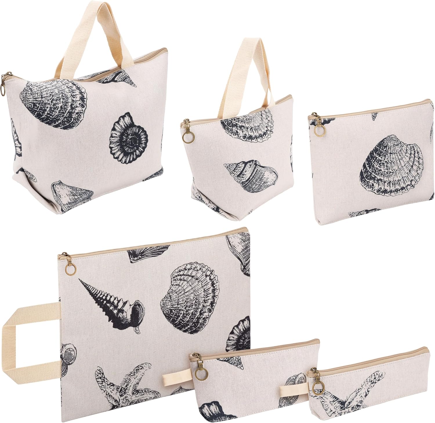 Sac et pochette en coton imprimé : le lot de 6 idéal pour un style chic et pratique