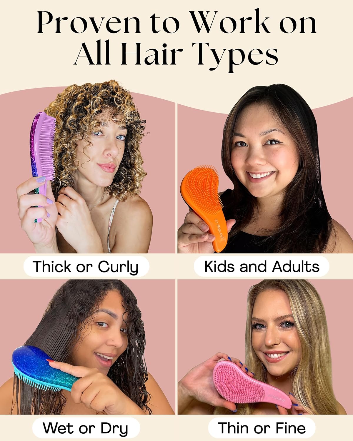 Brosse à cheveux démêlante : l’accessoire incontournable pour des cheveux éclatants et en pleine santé Idéale pour tous types de cheveux, fins ou bouclés, même pour les enfants – Image 4