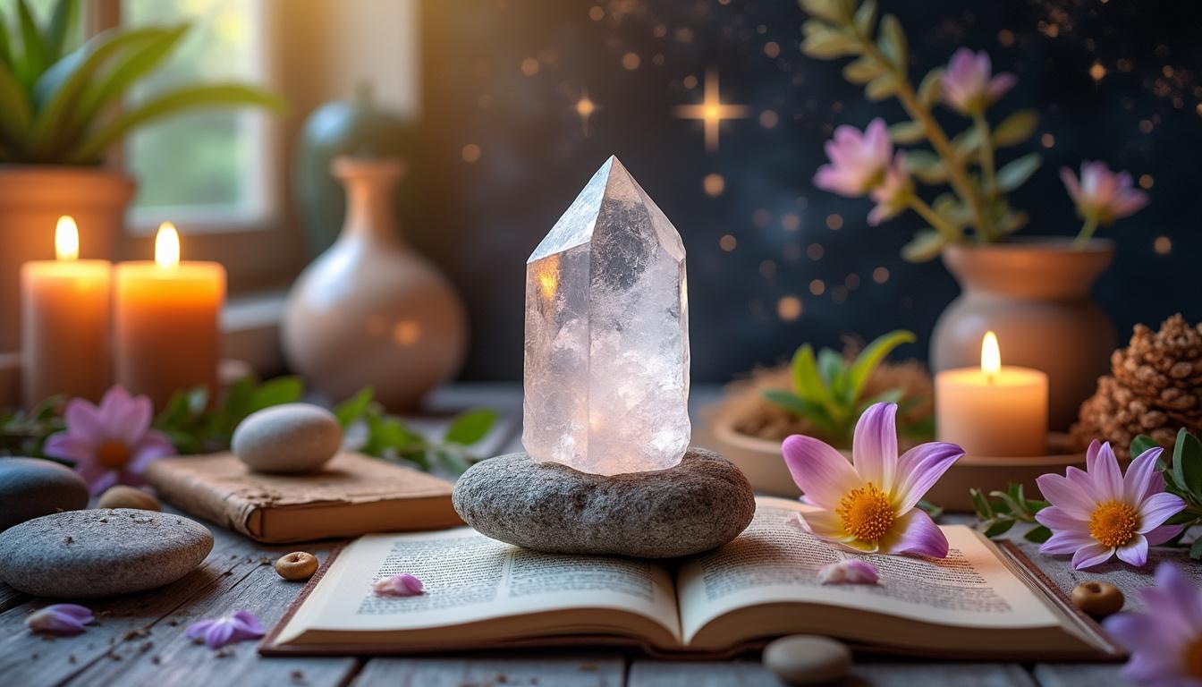 découvrez la signification ésotérique du cristal de quartz, symbole de clarté, d'énergie pure et de guidance spirituelle pour harmoniser votre esprit et votre environnement.