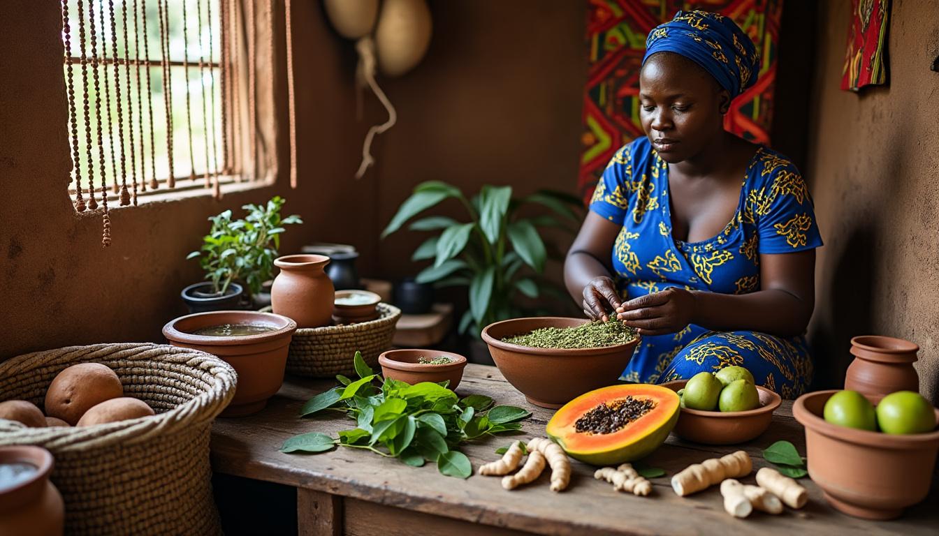 explorez des recettes africaines traditionnelles conçues pour faciliter l'accouchement naturellement et soutenir la santé des futures mamans.