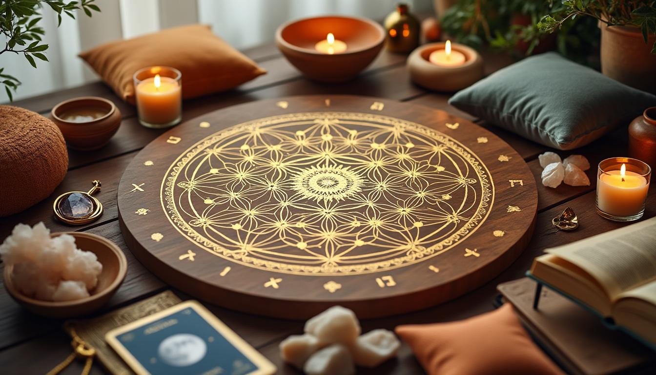 découvrez la signification spirituelle de la fleur de vie, symbole sacré de création, d'harmonie et de guidance divine, et explorez ses bienfaits pour l'âme et l'esprit.